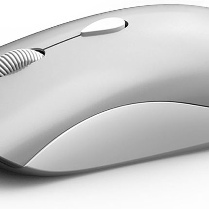 Wireless Mouse, 2.4GHz Slim Portable Computer Mice with USB Nano Receiver, 2400 DPI, Quiet Clicks, USB Cordless Silent Computer Mouse for Laptop/Notebook/PC/Mac/Chromebook - White Silver